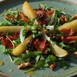 Salade met peer en serranoham