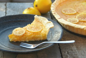 Citroentaart met limoncello-citroentjes